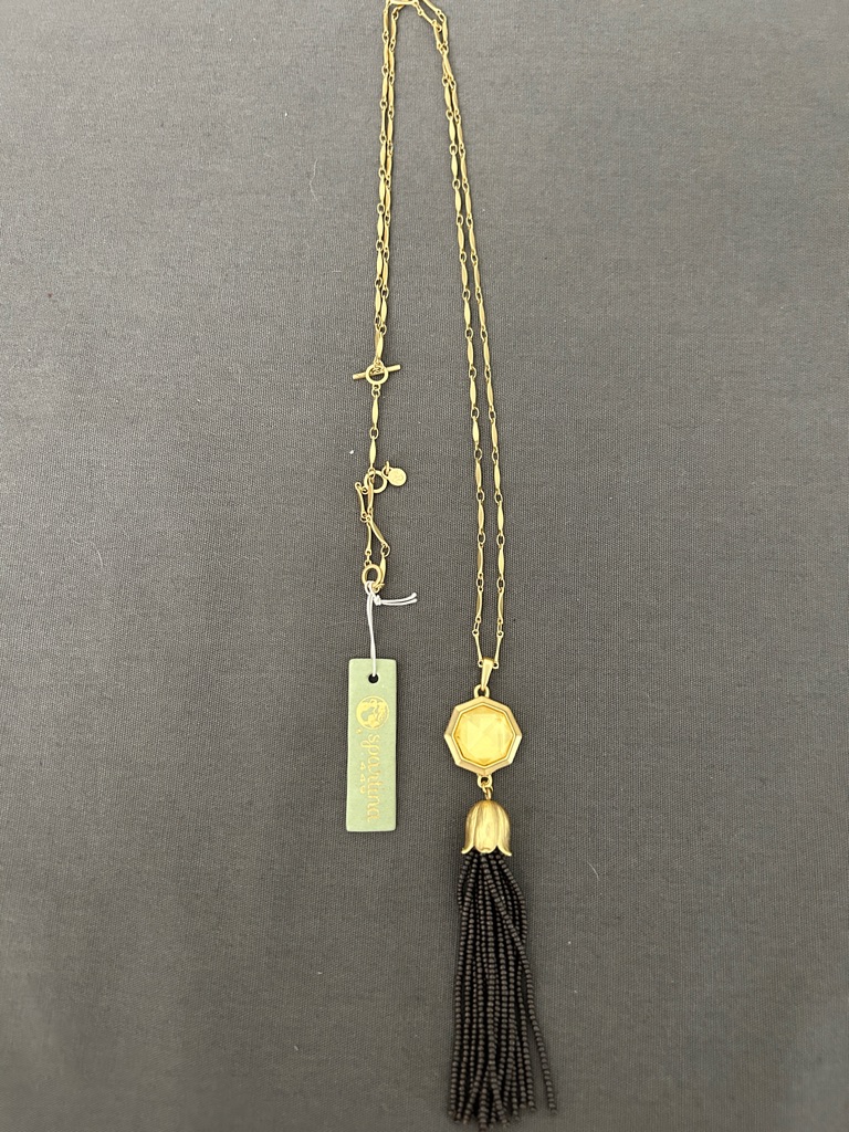 Spartina 449 Gold Bellflower Tassel Necklace 27 Grey 25$
